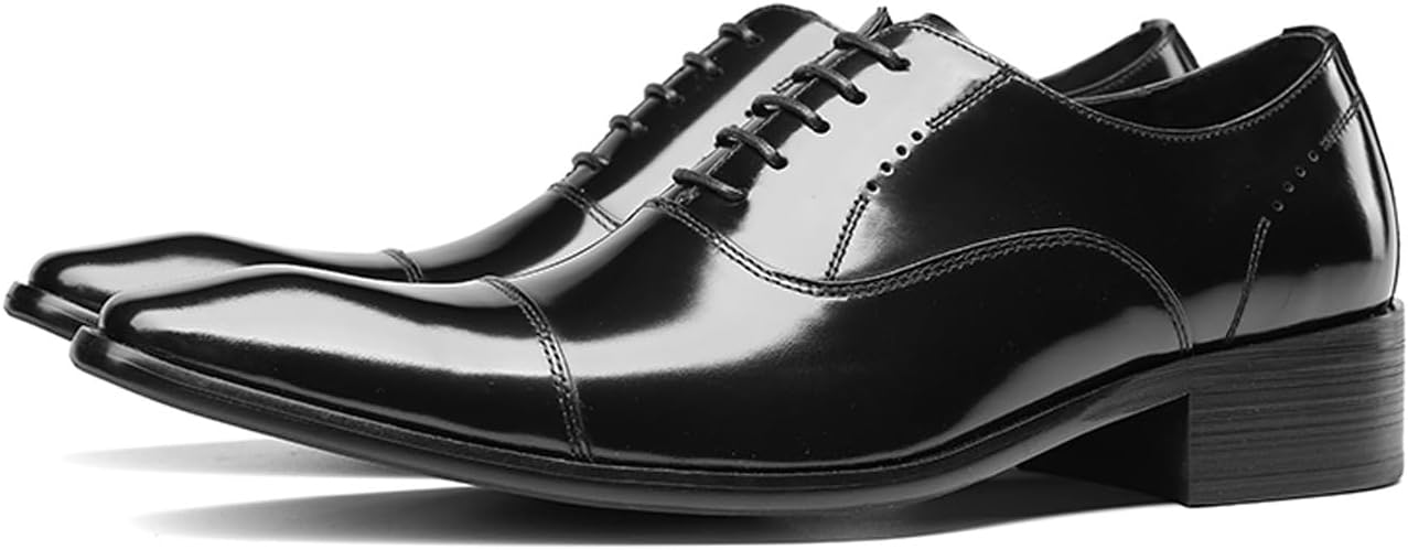 

Мужские ручные оксфорды Santimon, Настоящие кожаные броги дерби для бизнеса/свадьбы/смокинга, Формальная обувь с амортизирующей подошвой, Люксовая обувь для выпускного и повседневного использования, черный