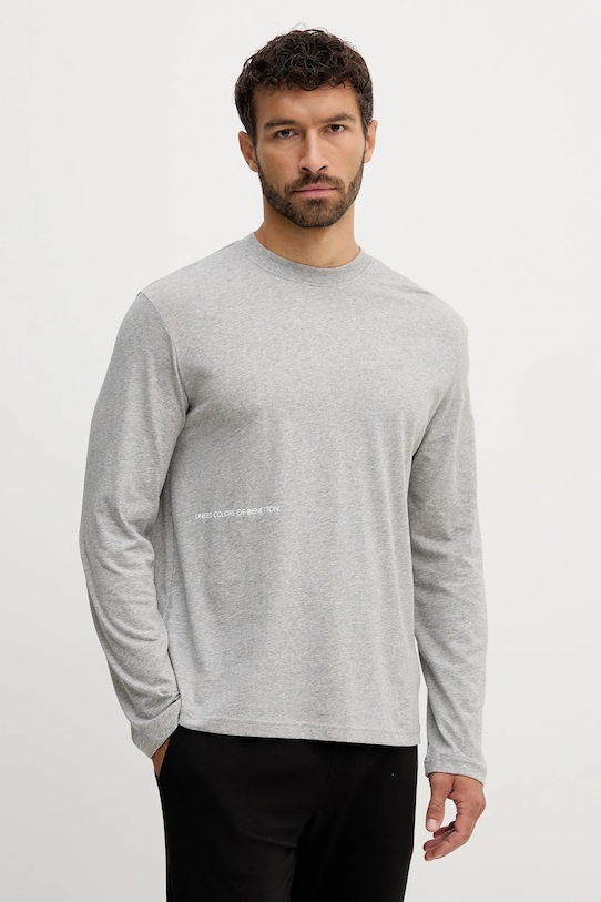 

Хлопковая пижама с длинным рукавом United Colors Of Benetton, серый