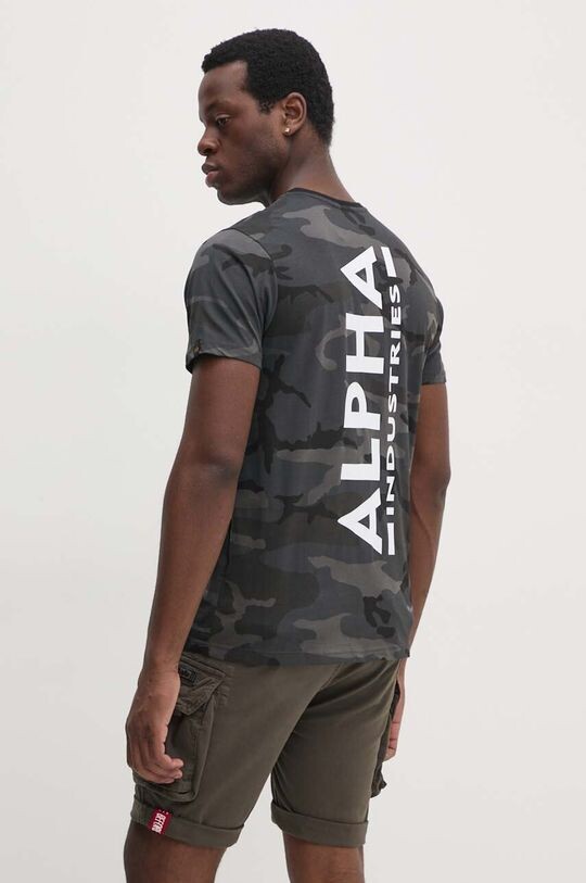 

Хлопковая футболка Alpha Industries, серый