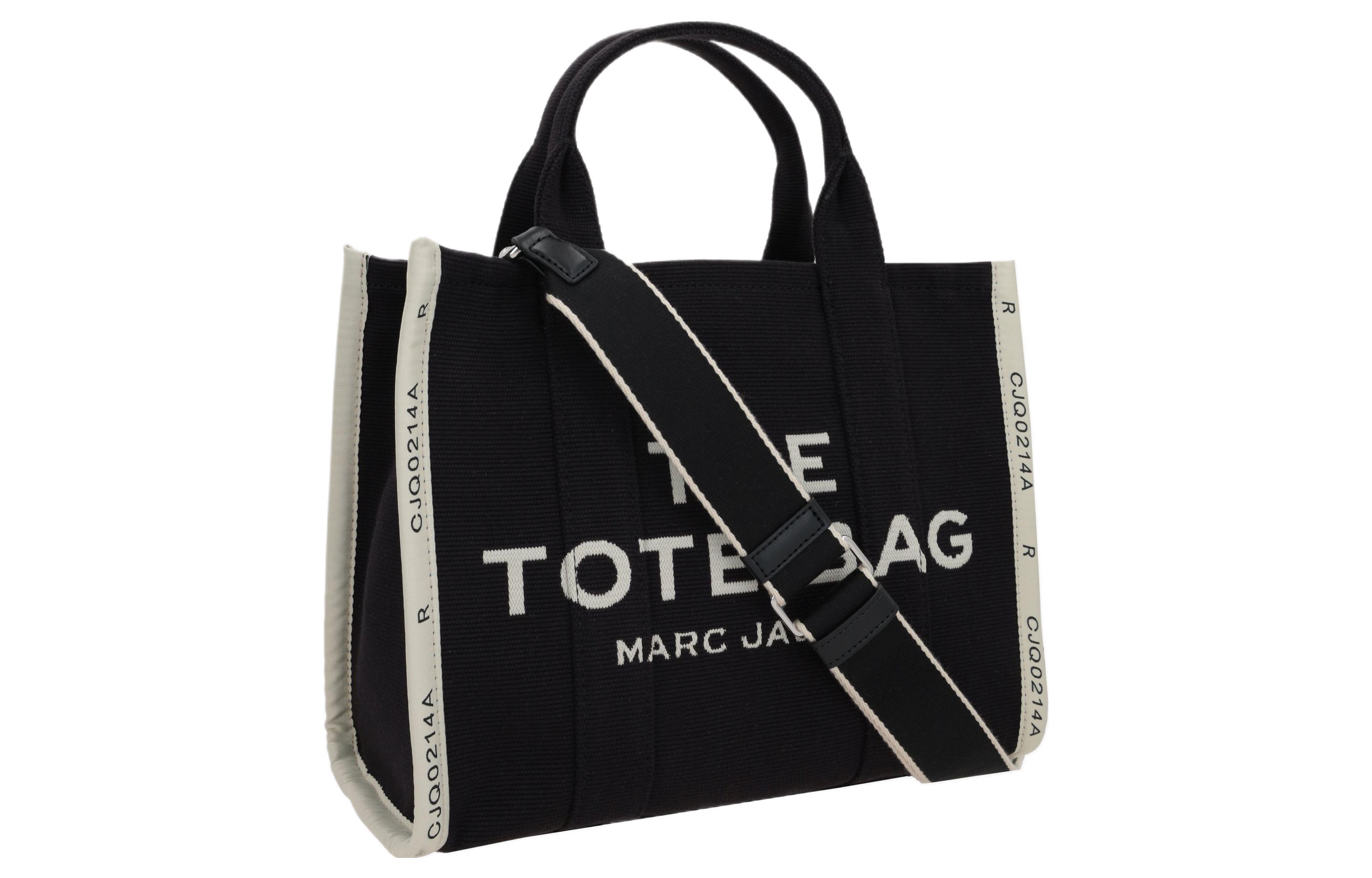 Средняя сумка-тоут из жаккарда черная MARC JACOBS — фото 2