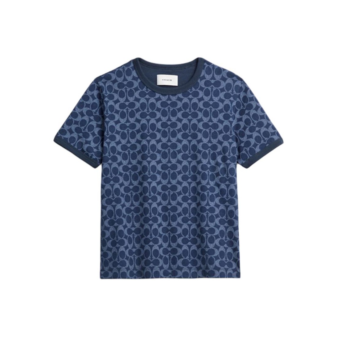 

COACH Футболка женская синяя Regular T Shirt, Синий, COACH Футболка женская синяя Regular T Shirt