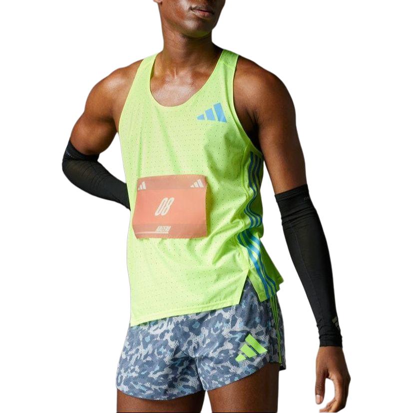 Топ adidas Adizero Road to Records Singlet Asia Sizing 'Lucid Lemon' — фото 2