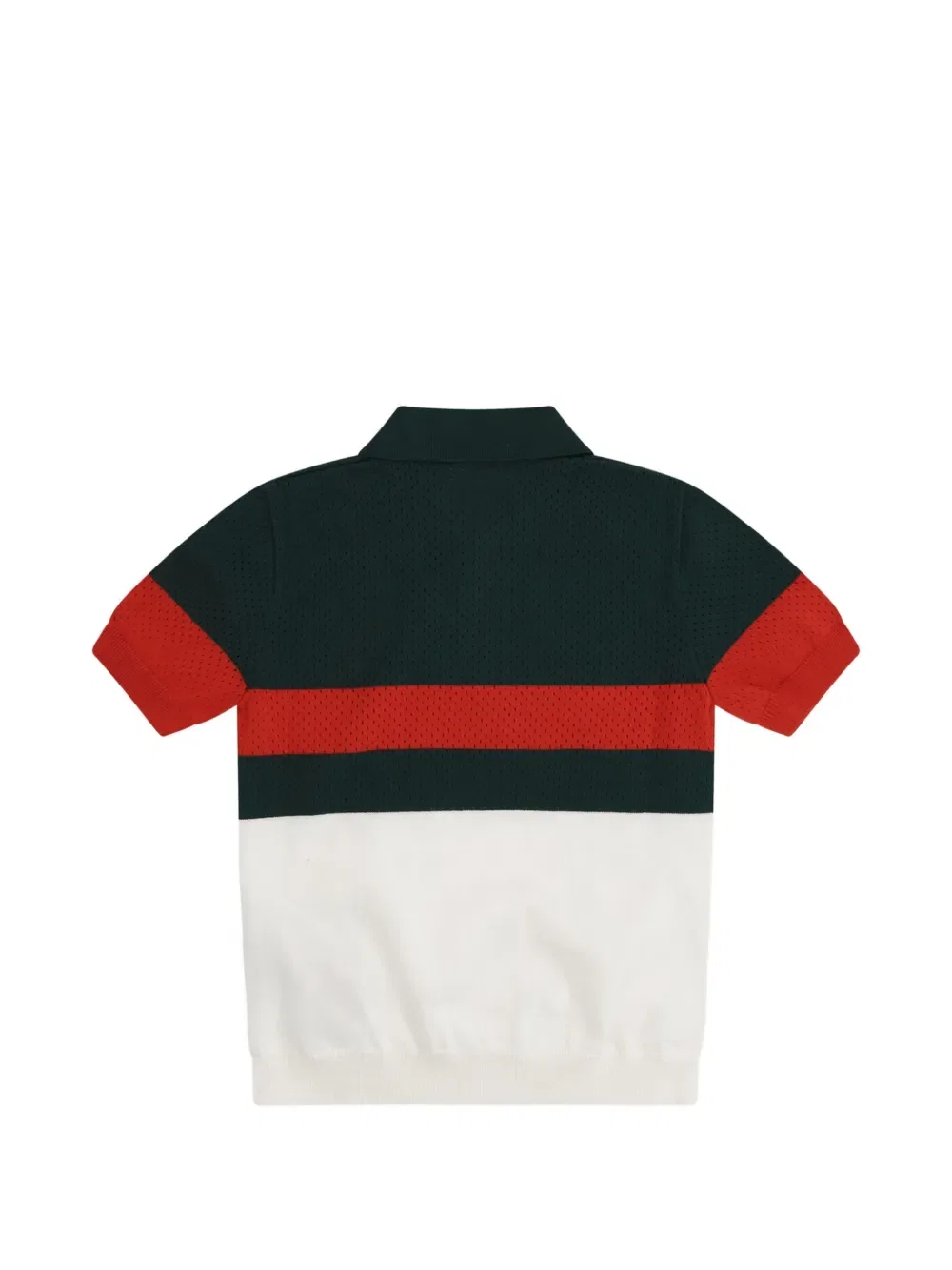 Поло-рубашка в полоску Web Gucci Kids, зеленый — фото 2