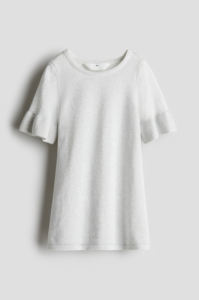 

Мерцающее трикотажное платье H&M, белый