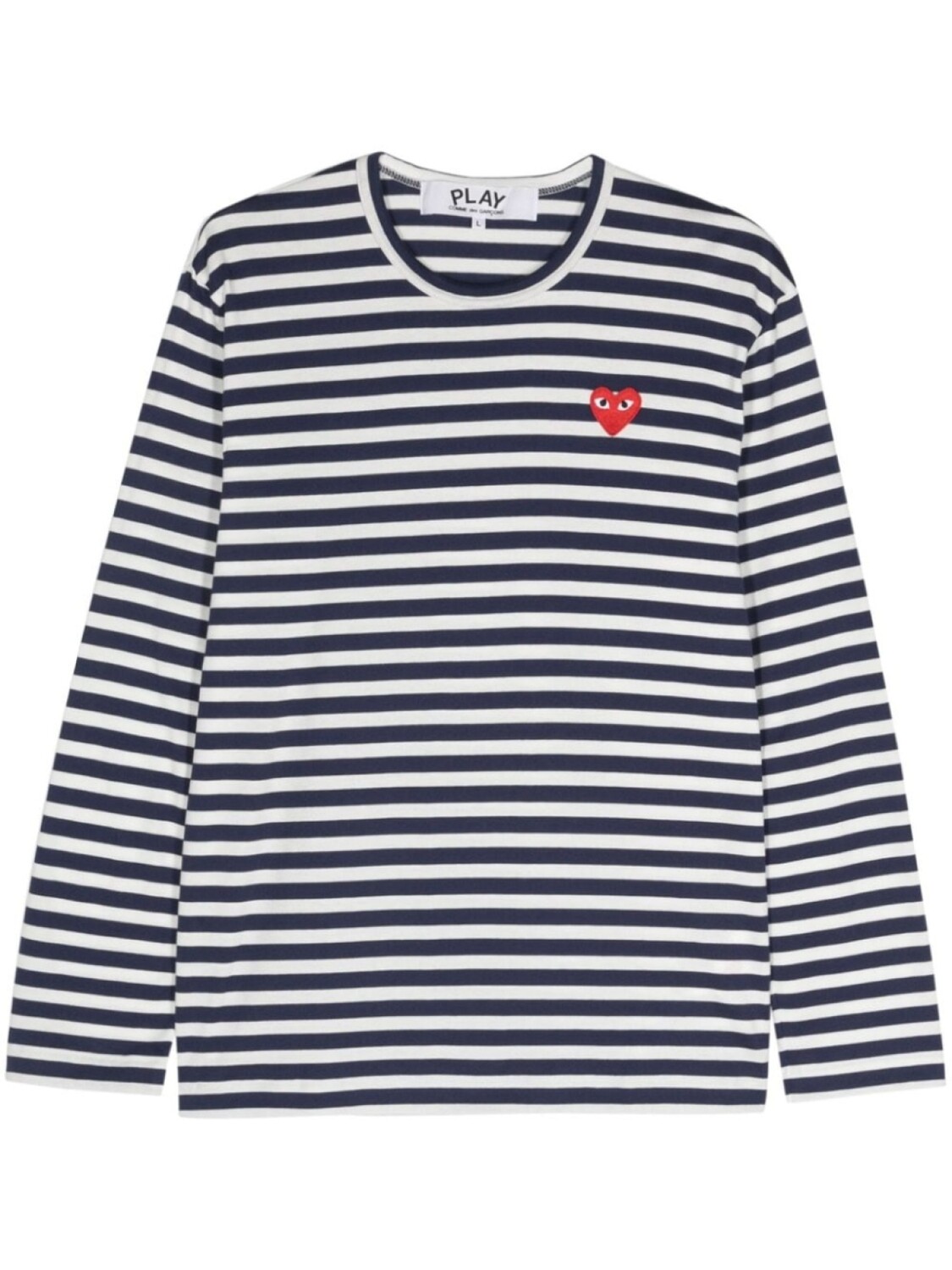 

Comme Des Garçons Play полосатая футболка с логотипом, синий