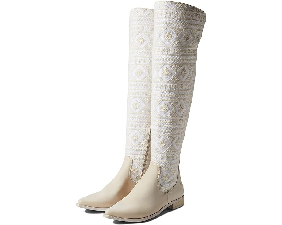 

Ботинки Free People Bren Textile Slouch Boot, экрю
