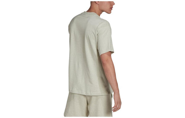 Футболка adidas Solid Color Minimalistic Logo Printing Round Neck Casual Short Sleeve Unisex Green, зеленый — фото 2