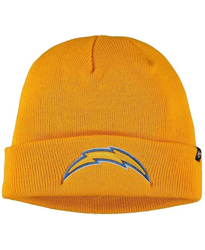 

Мужская золотая вязаная шапка Los Angeles Chargers с манжетами среднего размера '47 Brand
