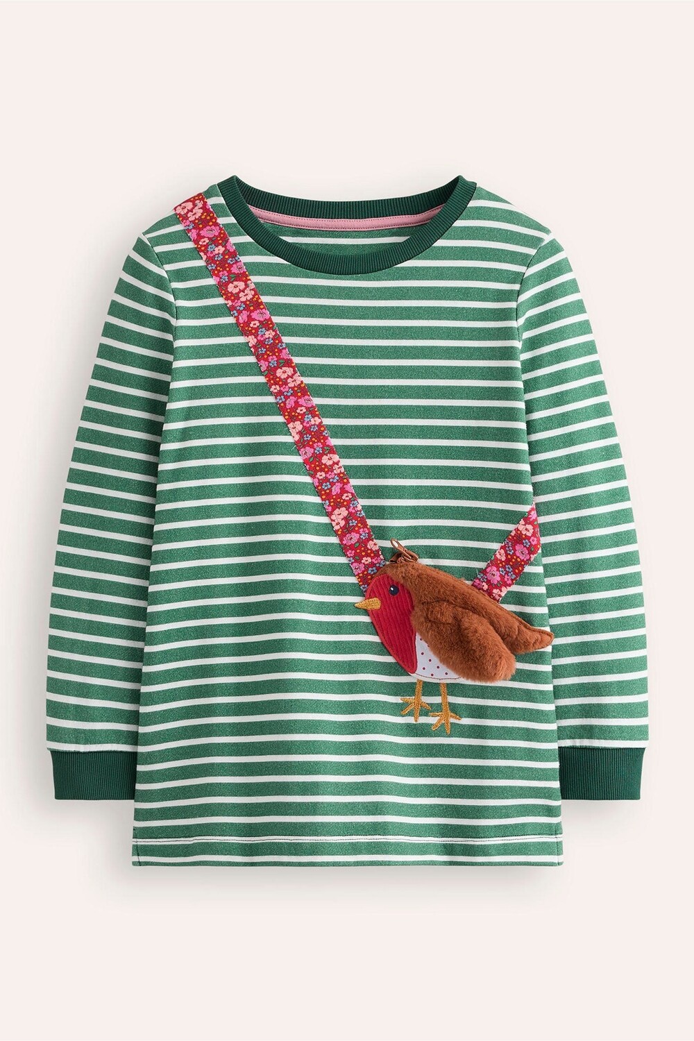 

Футболка с аппликацией в виде сумки Boden, зеленый