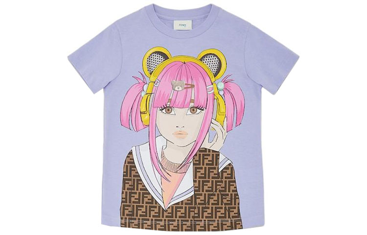 

Детская футболка FENDI, фиолетовый