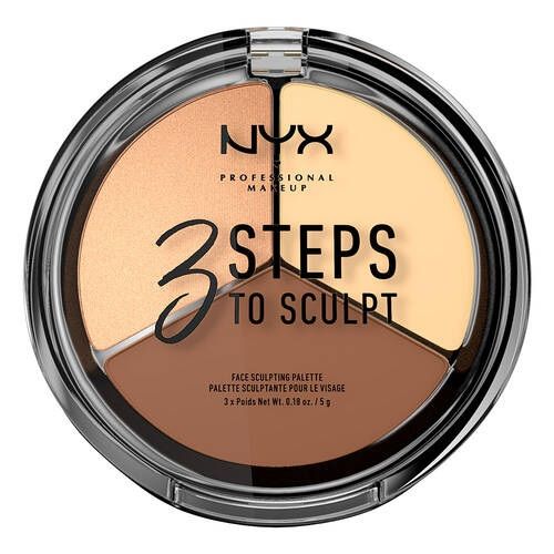 

Палитра для контуринга лица Nyx 3 Steps To Sculpt Light, 5 гр