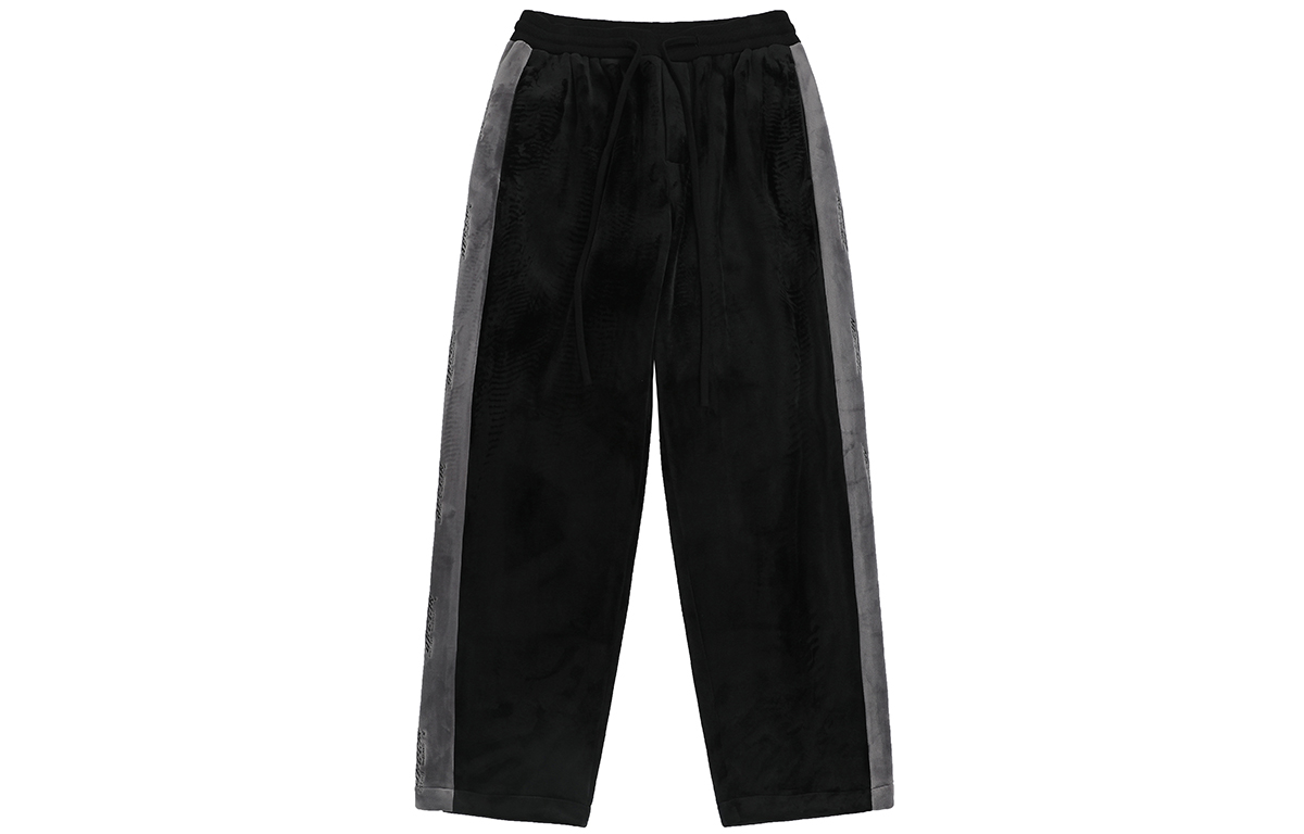 

Повседневные брюки мужские утепленные и флисовые прямого кроя BJHG, versatile черный