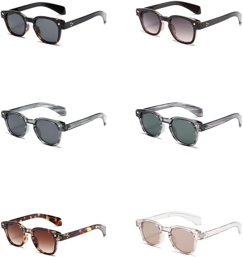 

Солнцезащитные очки с защитой UV400 | Rivets Punk Gradient | для женщин и мужчин, для занятий спортом на открытом воздухе и путешествий DSVIGF, Clear Pink Brown