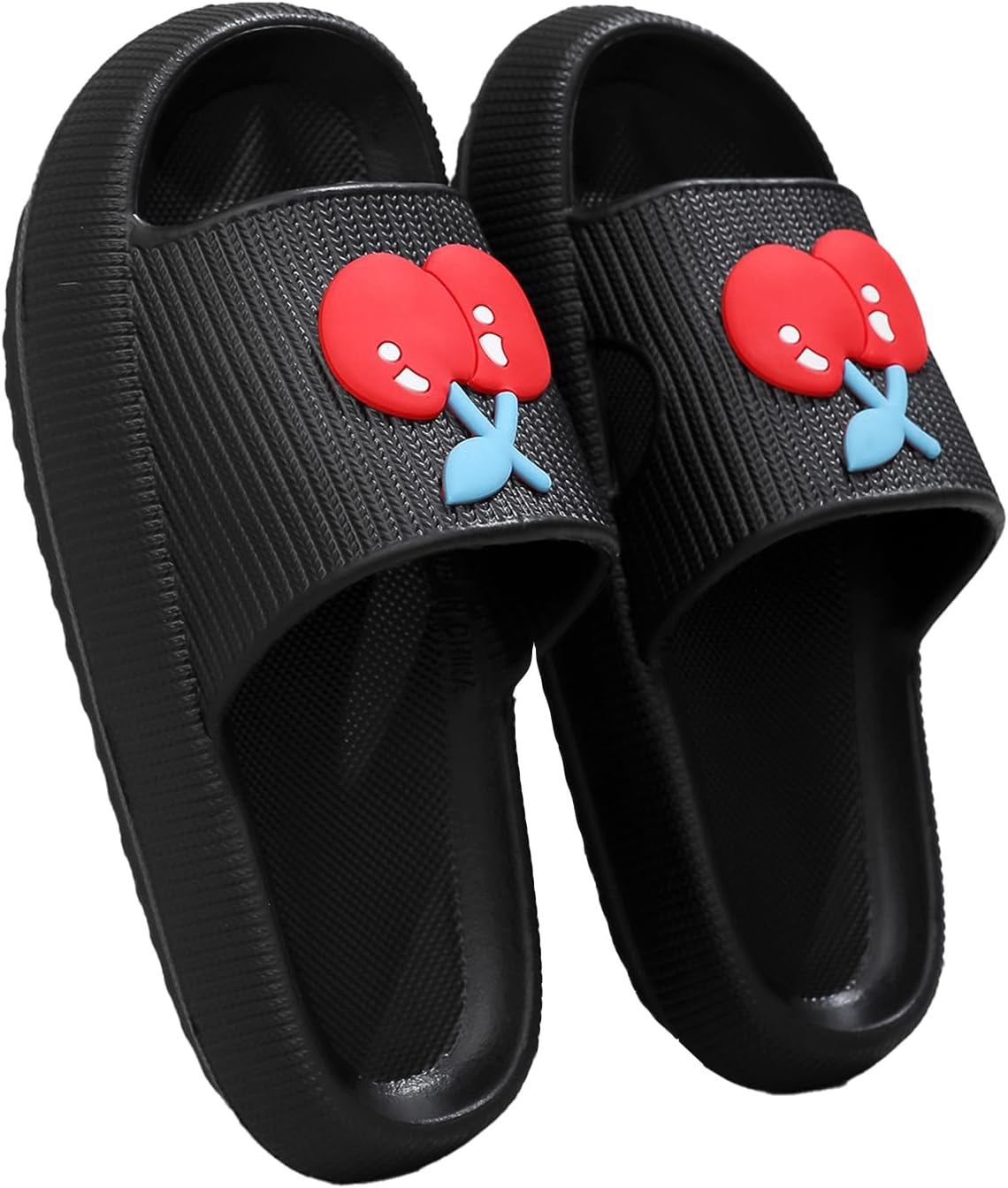 

Тапочки oukisam для женщин и мужчин, толстая подошва, ультра-удобные, как облако, летние пляжные шлепанцы, тапочки для ванной с противоскользящей подошвой, черный