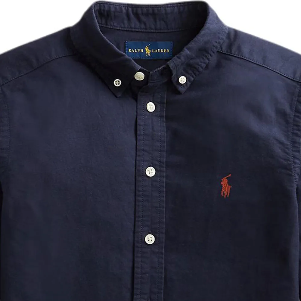 Детская повседневная Рубашка Polo Ralph Lauren, темно-синий — фото 4