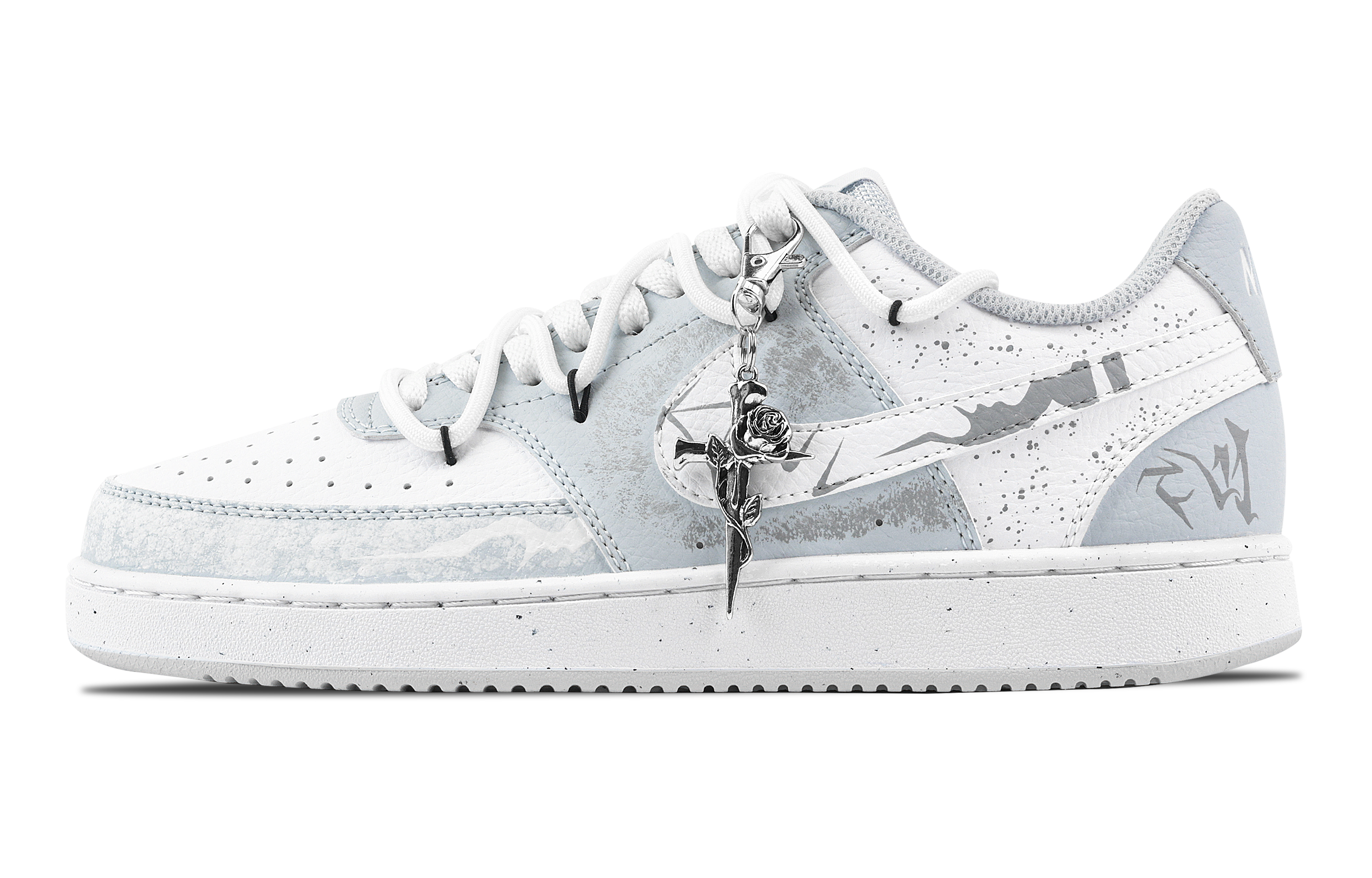 

Nike Низкие износостойкие кроссовки для скейтбординга Court Vision White Thorn, светло-серые, мужские