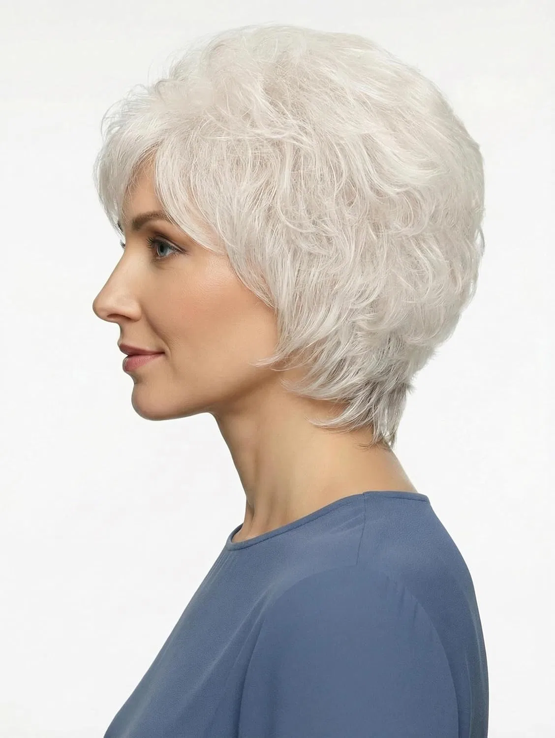 Женский парик из синтетических волос Lofty «Mia» Lofty, Natural White, Dark Neck — фото 3
