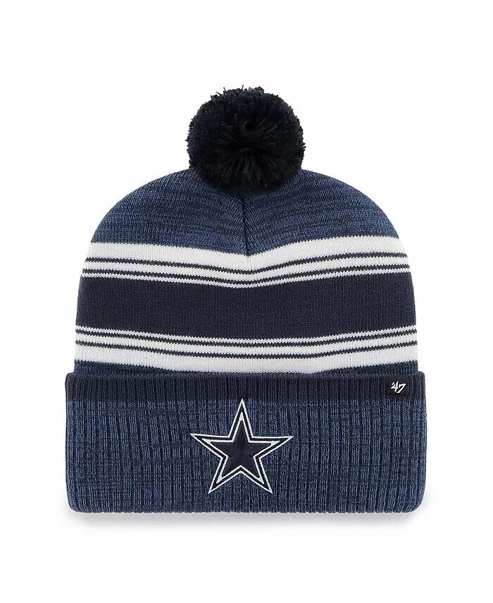 

Мужская темно-синяя вязаная шапка Dallas Cowboys с помпоном и манжетами '47 Brand
