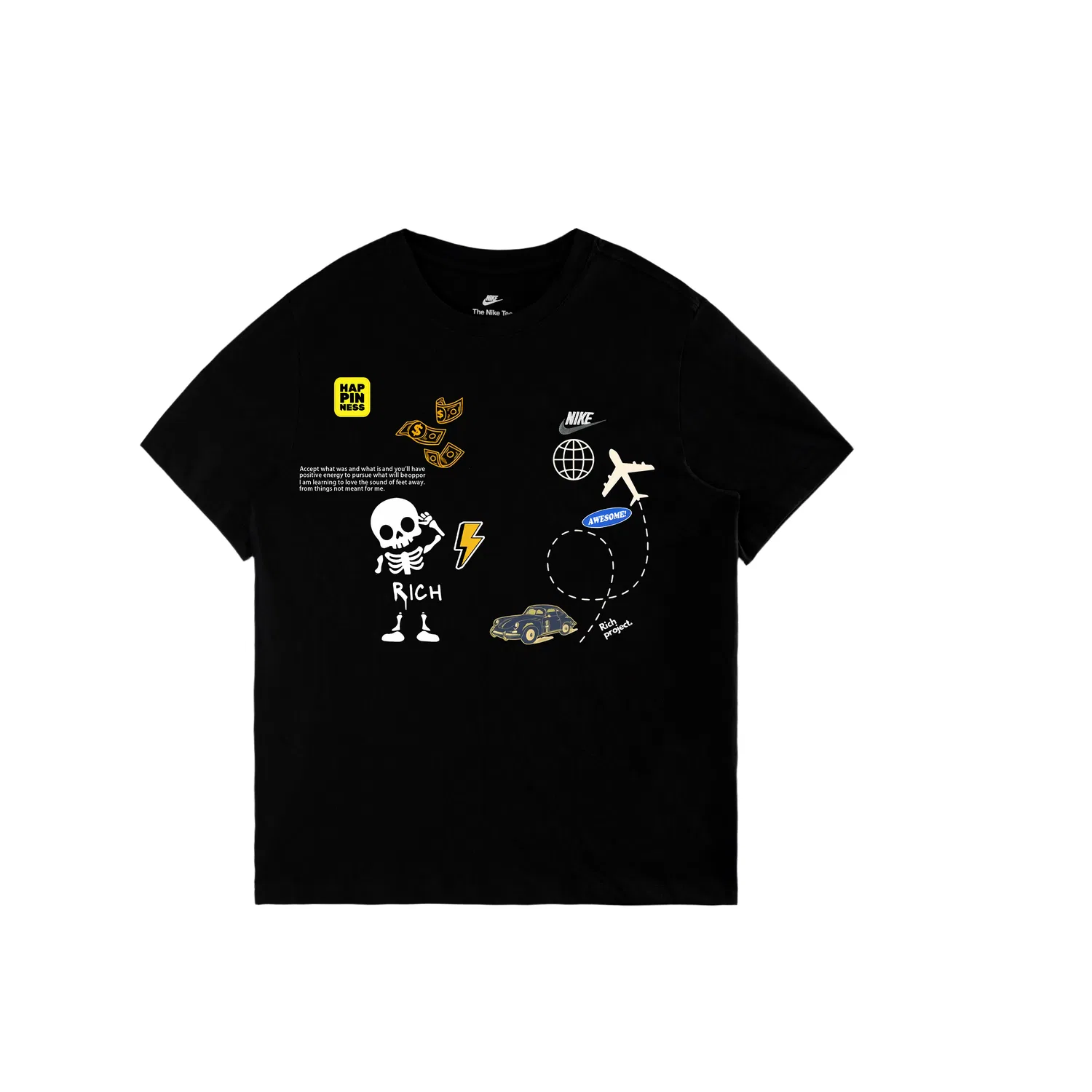 Футболка Sportswear Club мужская Nike, Black/White/Dark Gray