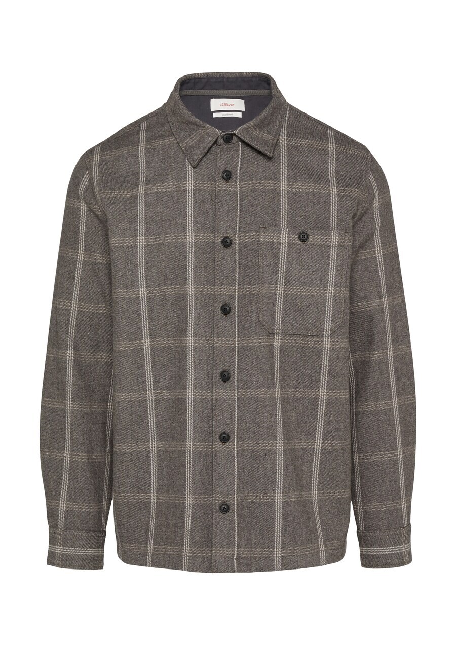

Клетчатая рубашка s.Oliver Regular fit Button Up Shirt, коричневый