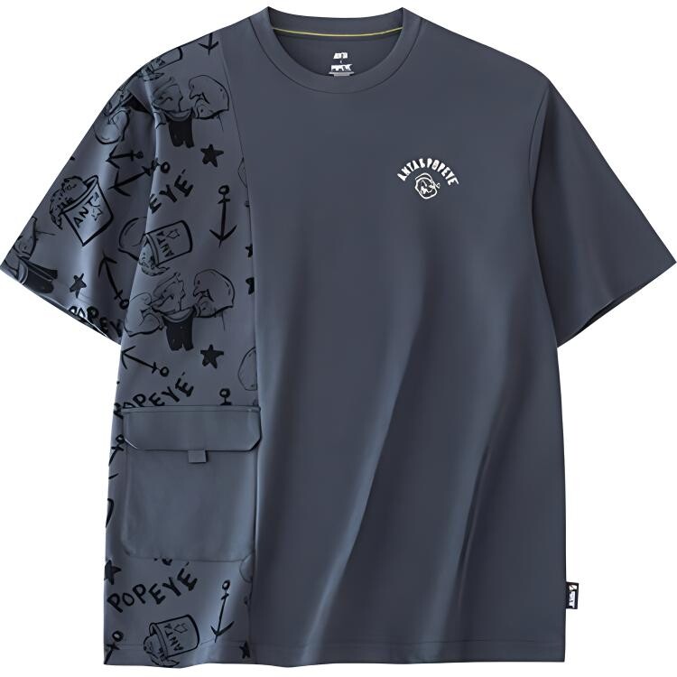 

Popeye/popeye X Life Collection Футболка мужская мужская серая Anta, серый