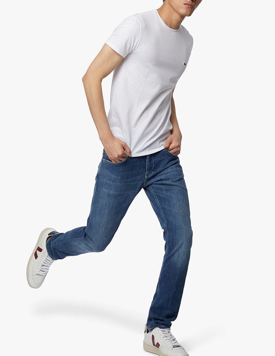 Футболка Lacoste Bianco, классический крой, 100% хлопок — фото 2