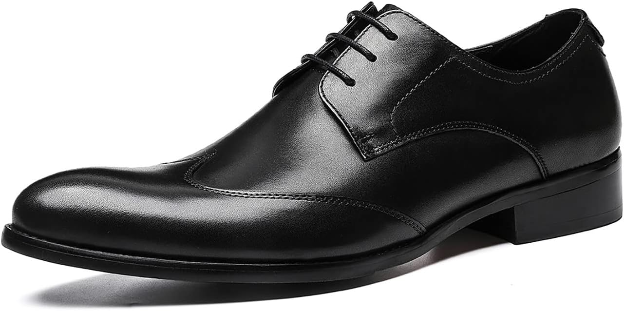 

Мужские кожаные туфли Santimon, оксфорды, модные свадебные, для вечеринки, деловые, дерби, повседневные и для прогулок, для мужчин и мальчиков, черный