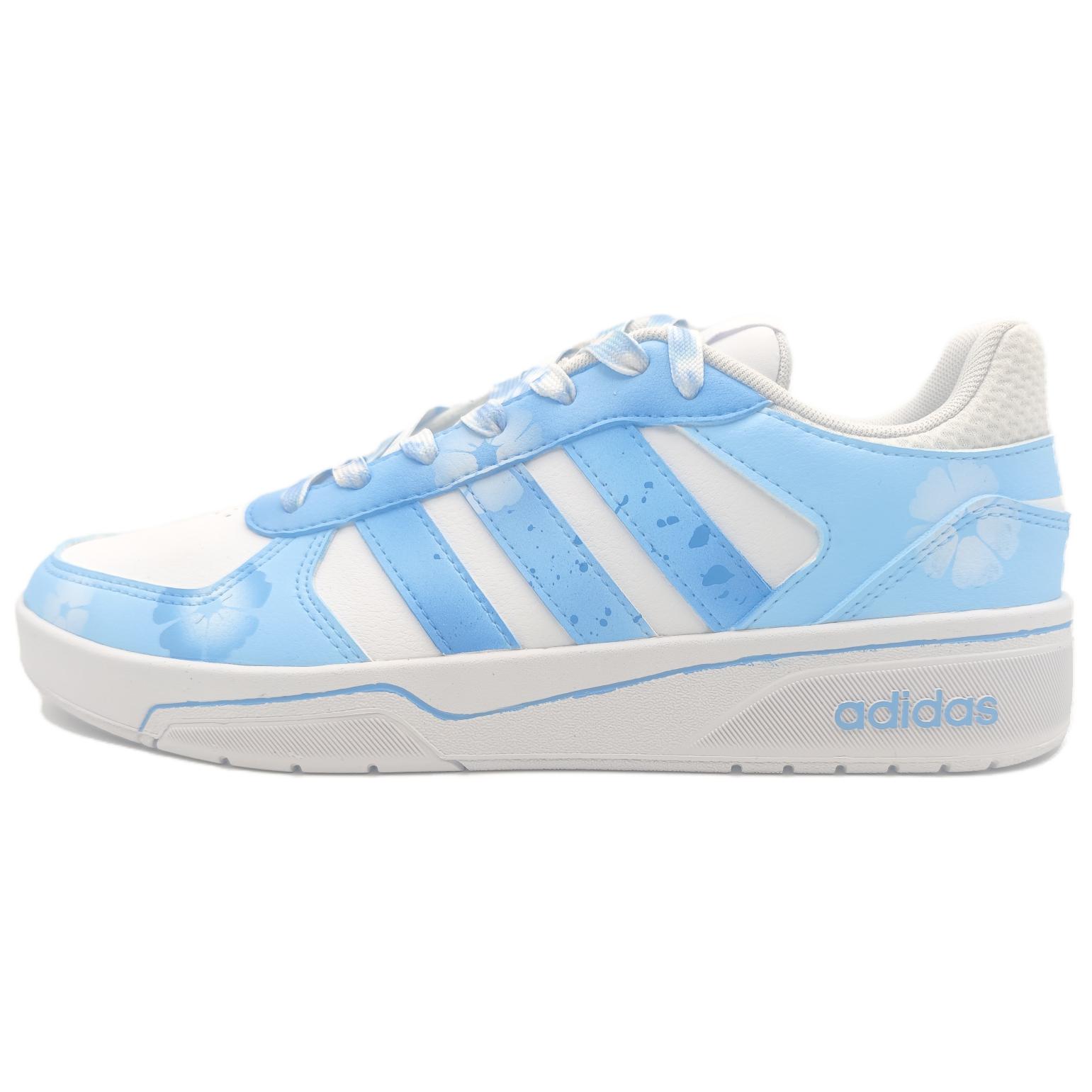 

Кроссовки adidas neo Courtbeat Skateboarding Shoes Men Low-top White/blue, голубой, Синий, Кроссовки adidas neo Courtbeat Skateboarding Shoes Men Low-top White/blue, голубой