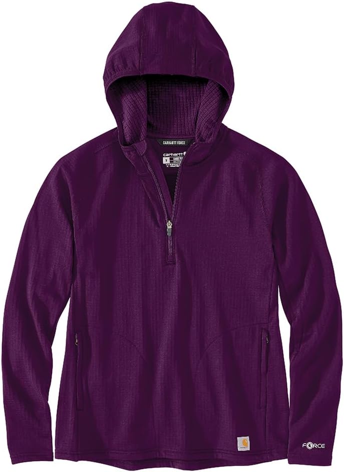 

Carhartt Women's 106456 Женская футболка с капюшоном на молнии Relaxed Fit, Eggplant, Бежевый, Carhartt Women's 106456 Женская футболка с капюшоном на молнии Relaxed Fit, Eggplant