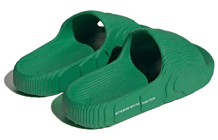 Шлепанцы и сланцы Adilette 22 Adidas Originals Slides 'Green White' — фото 4