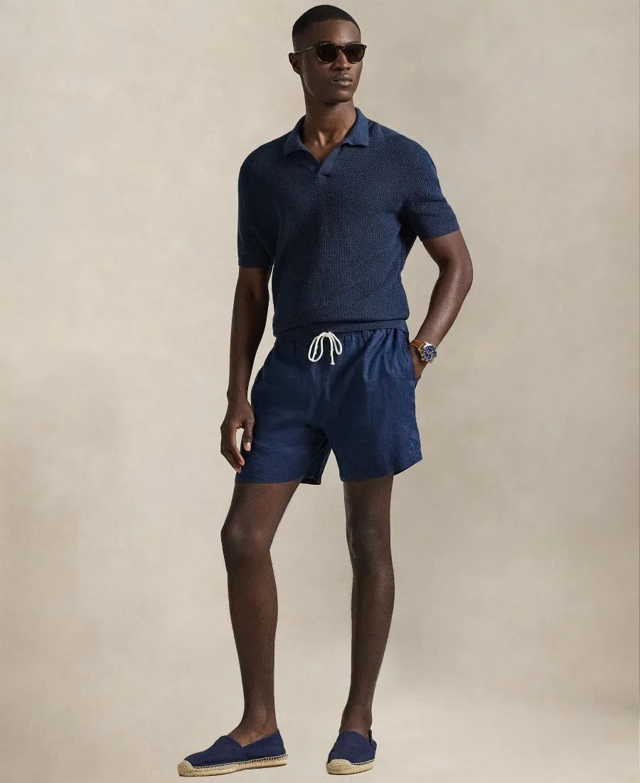 Мужские плавки с вышивкой Polo Ralph Lauren, темно-синий — фото 2