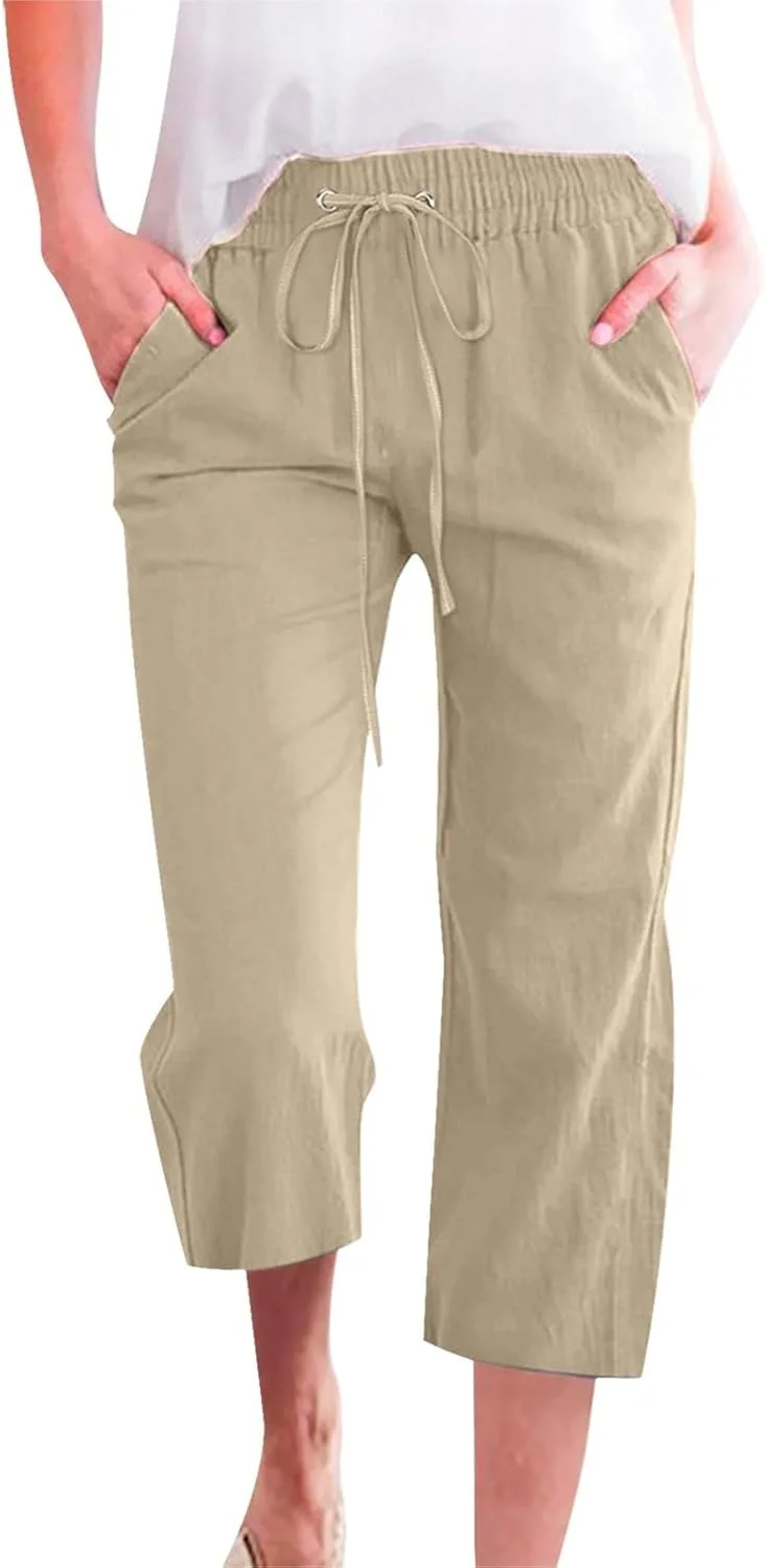 

Женские капри с завязками и высокой талией Nantdog