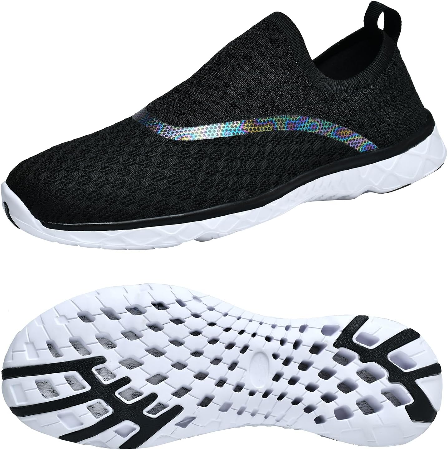 

Мужские водные кроссовки с быстрой сушкой, слив за 3 секунды и для плавания, походов, йоги Zhuanglin, черный