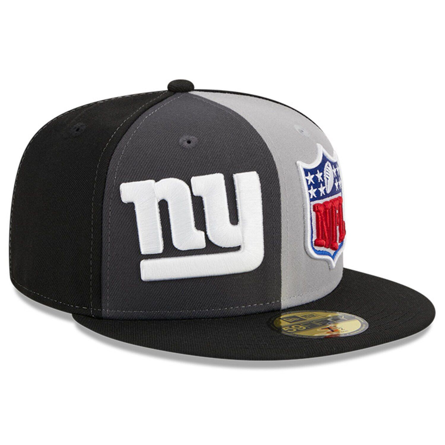 

Мужская облегающая шляпа New Era серая/черная New York Giants 2023 Sideline 59FIFTY