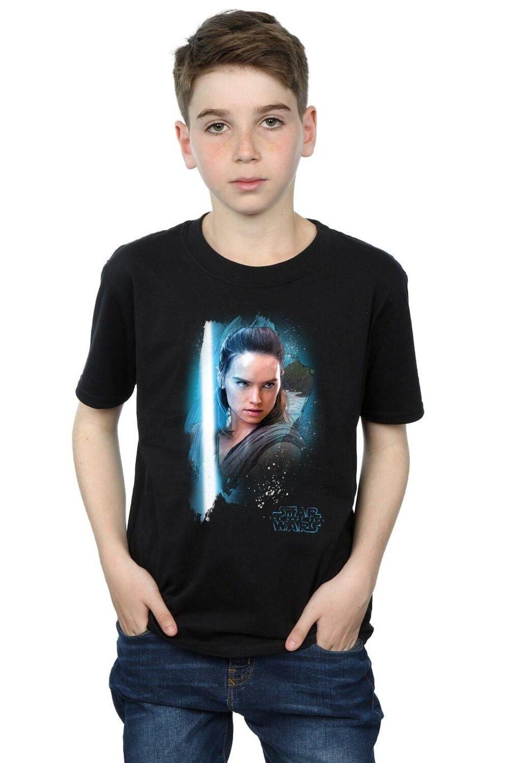

Матовая футболка «Последний джедай Рей» Star Wars, черный