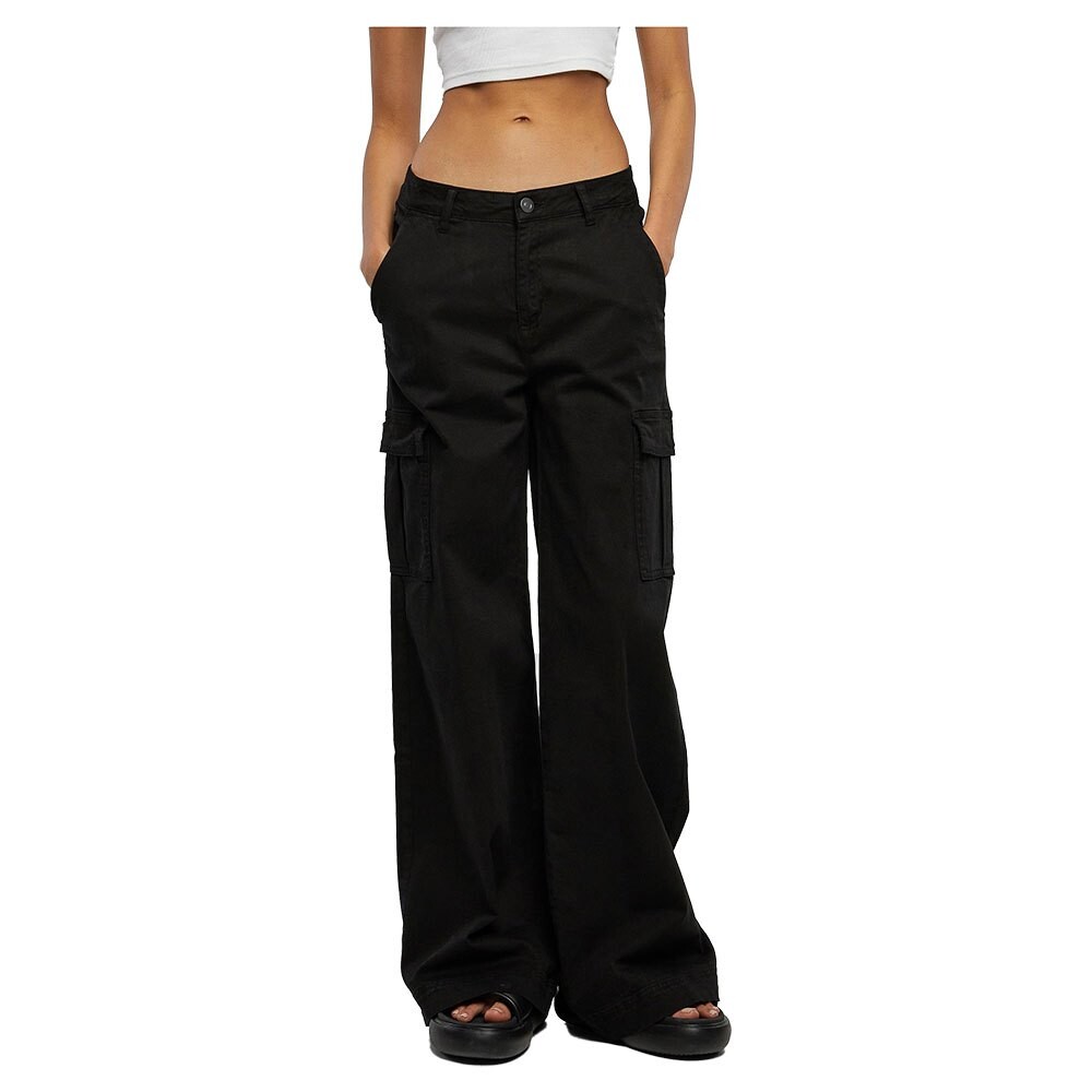 

Брюки Urban Classics Twill High Waist Cargo, черный