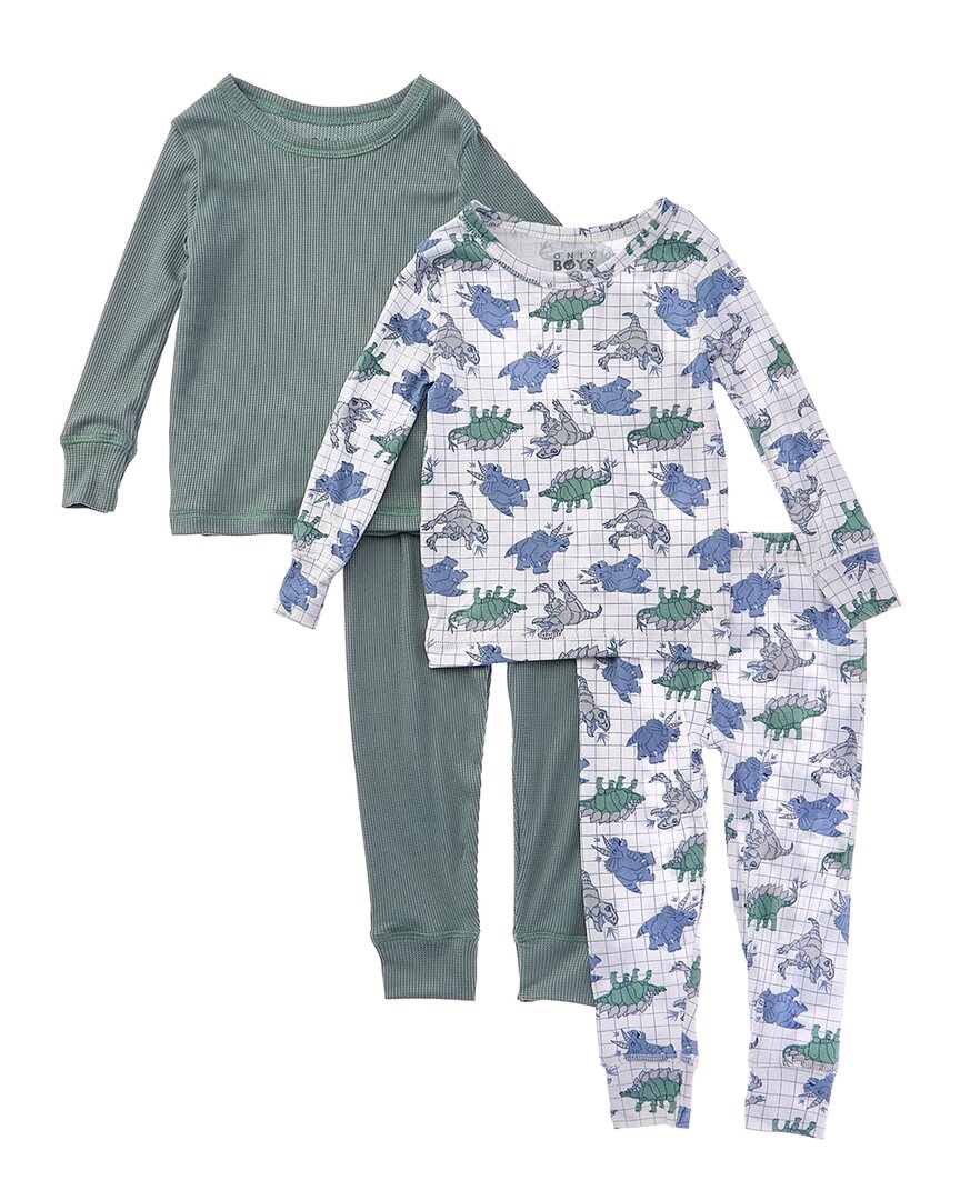 

Пижамный комплект Only Boys из 4 предметов Just Chill Yummy & Brushed Waffle, зеленый