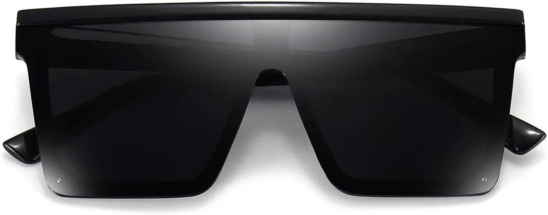 

Солнцезащитные очки Dollger Square Oversized для женщин и мужчин, модные, с плоской верхней частью, в большой черной оправе, Frosted Black Frame Grey Lens