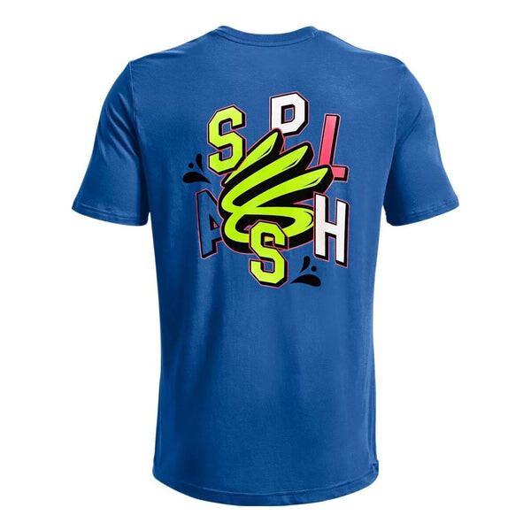 

Футболка curry splash party t-shirt 'blue' Under Armour, синий
