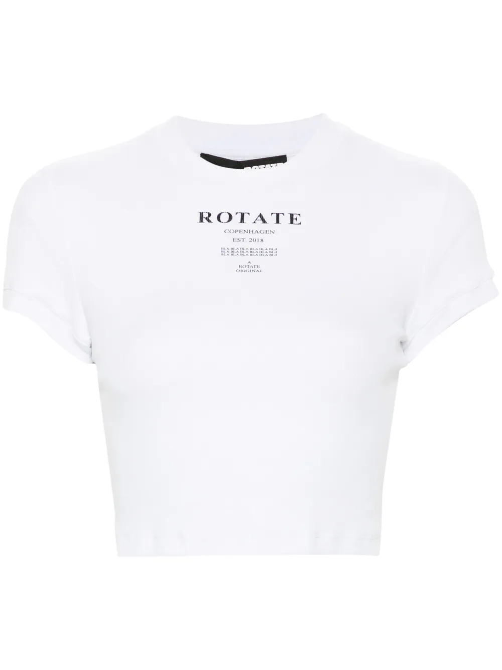 

Укороченный топ в рубчик Rotate Birger Christensen, белый