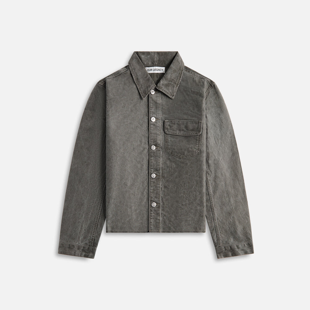 

Куртка Our Legacy Cut Rebirth Jacket Olive Pigment Coated Weave Jacket, цвет Gray