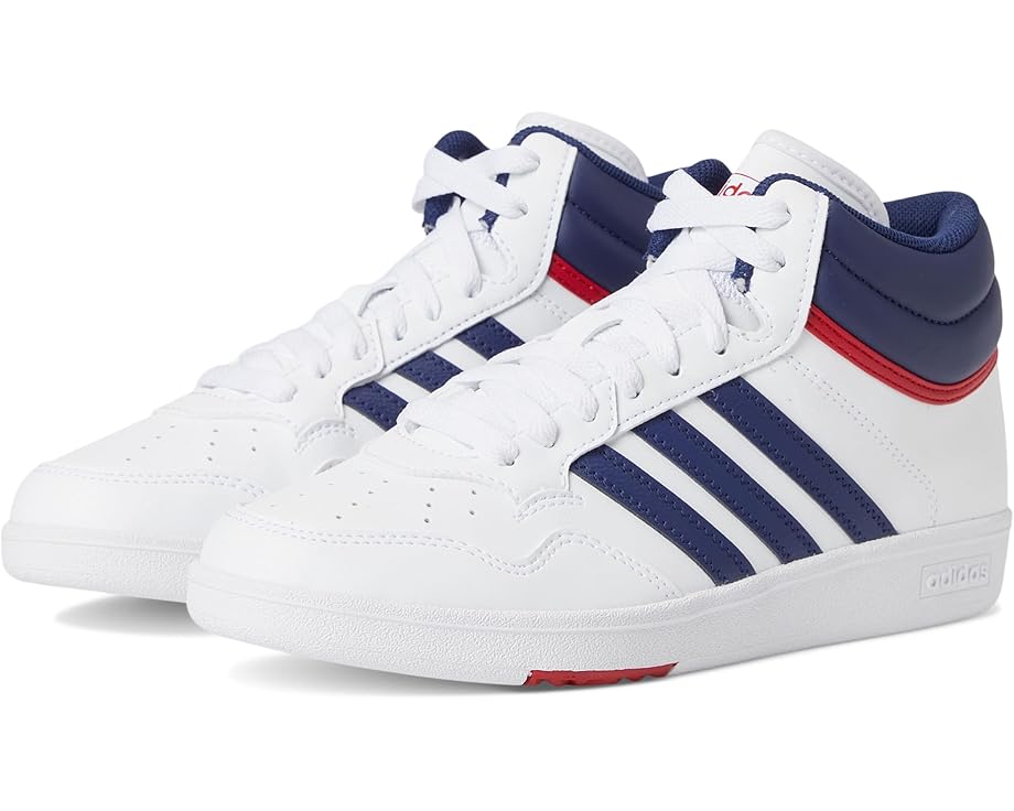 

Кроссовки adidas Kids Hoops 4.0 Mid Top Basketball Shoes, цвет White/Dark Blue/Team Victory Red