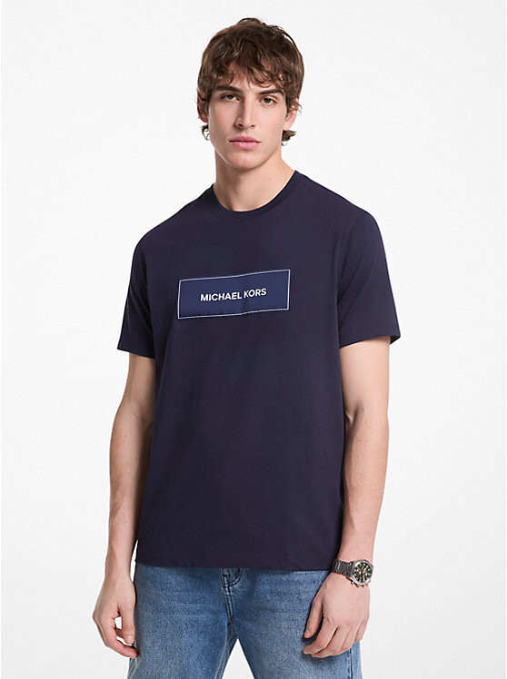 

Футболка из хлопка с логотипом Michael Kors, синий