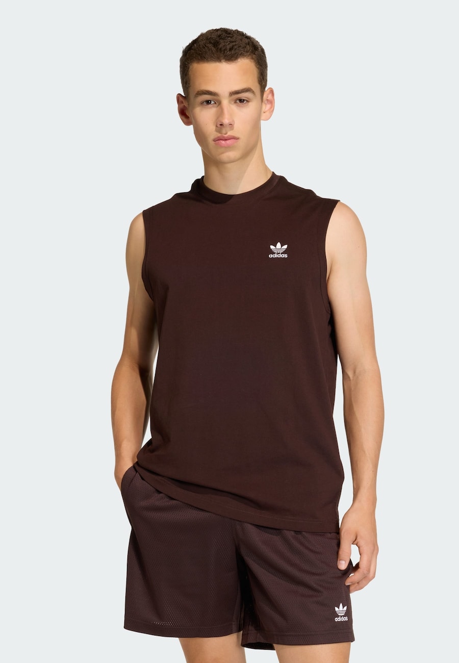 Рубашка ADIDAS ORIGINALS Trefoil Essentials, шоколадный — фото 2