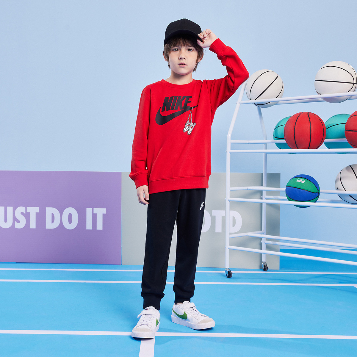 Nike Повседневная спортивная одежда в стиле препи в красном цвете для детей 3-7 лет — фото 4