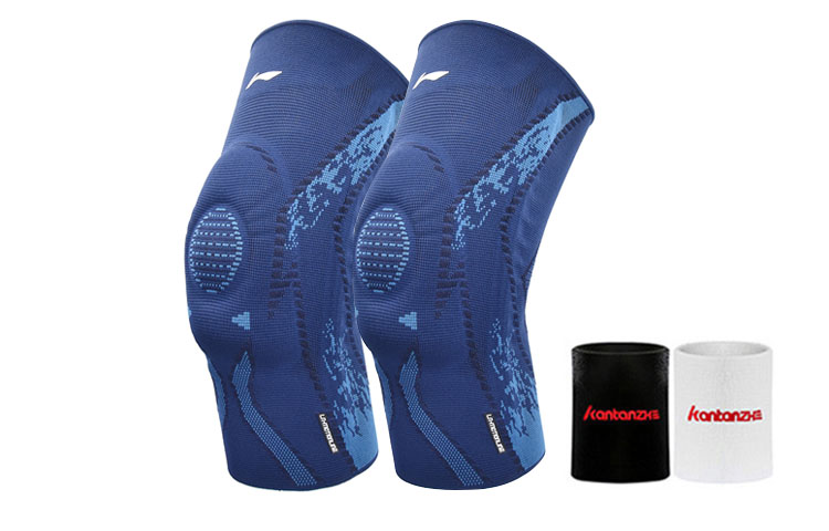 

Наколенники LINING, Blue Single Set+KTZ White Headband
