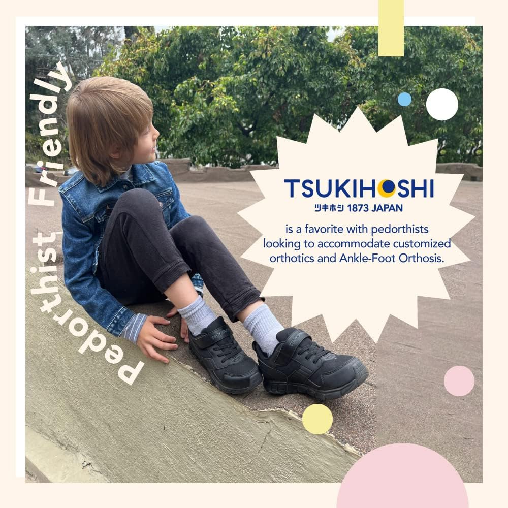 Школьные кроссовки TSUKIHOSHI 3581 Charge BTS с застежкой-ремешком для мальчиков и девочек, с широким носком и нескользящей подошвой- для детей от 1 до 12 лет, светло-серый — фото 4