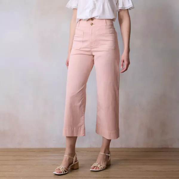

Женские брюки-клеш с цветочным принтом Lc Lauren Conrad, цвет pink rhinestone