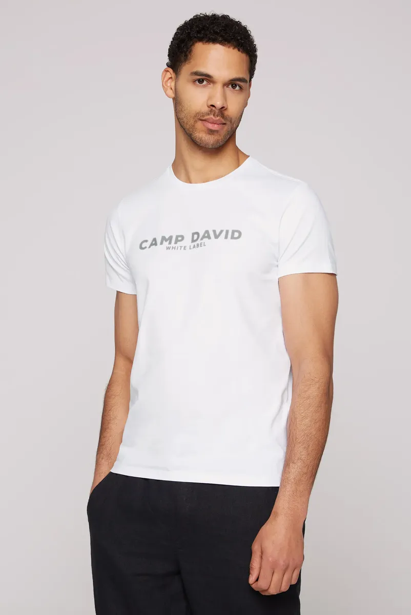 

Рубашка CAMP DAVID с круглым вырезом, хлопок, белый