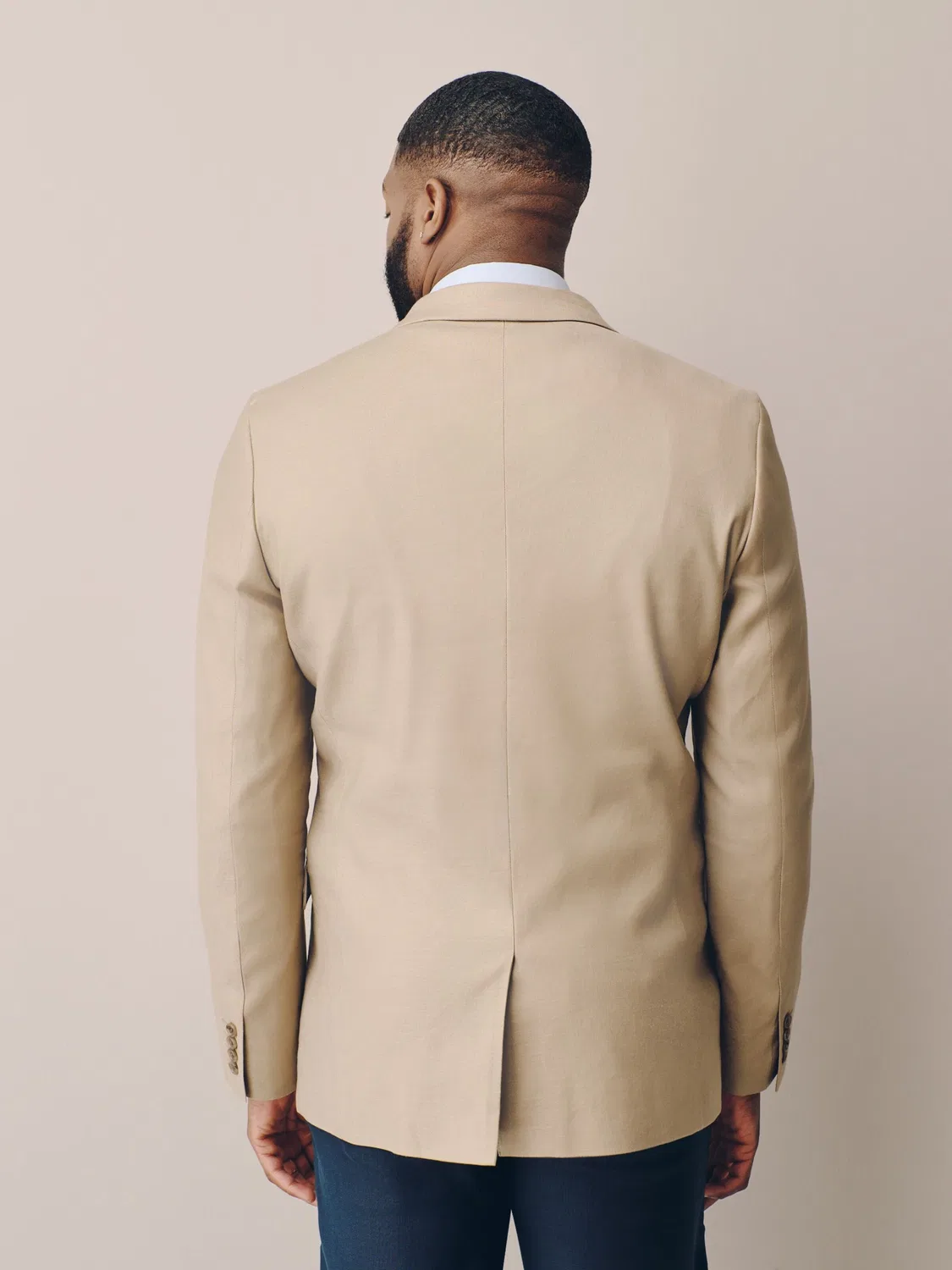 Деловой пиджак Next Slim fit N. Premium бежевого цвета — фото 4